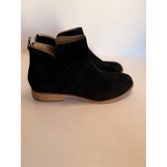 Sonoma Shoes - SONOMA Goods For Life Frannee Women's 6M Black Suede Ankle Boots Rear Zip Cutout